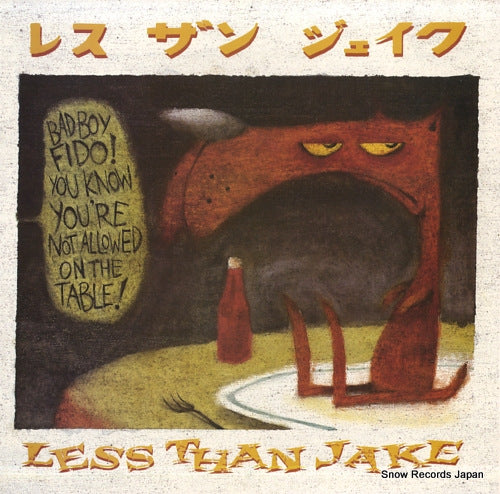 LESS THAN JAKE bad boy fido! you know you're not allowed on the table! NIR-022