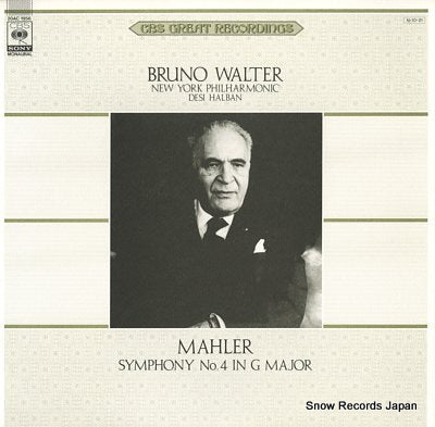 WALTER, BRUNO mahler; symphony no.4 20AC1956