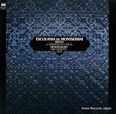 ESCOLANIA DE MONTSERRAT britten; a ceremony of carols AMS2608