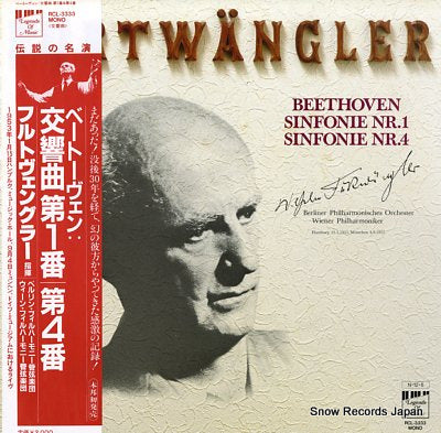 FURTWANGLER, WILHELM beethoven; sinfonie nr.1 /nr.4 RCL-3333