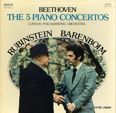 RUBINSTEIN, ARTUR / DANIEL BARENBOIM beethoven; the 5 piano concertos CRL5-1415