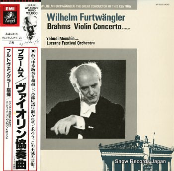 FURTWANGLER, WILHELM brahms; violin concerto in d major WF-60020