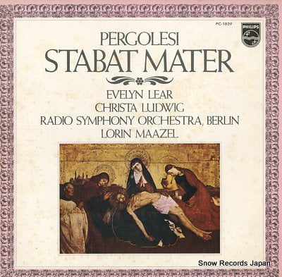 MAAZEL, LORIN pergolesi; stabat mater PC-1839
