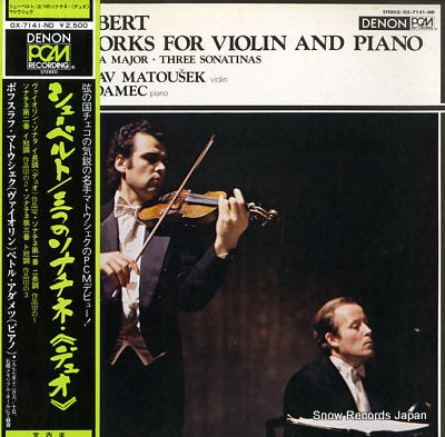 MATOUSEK, BOHUSLAV schubert; four works for violin and piano OX-7141-ND