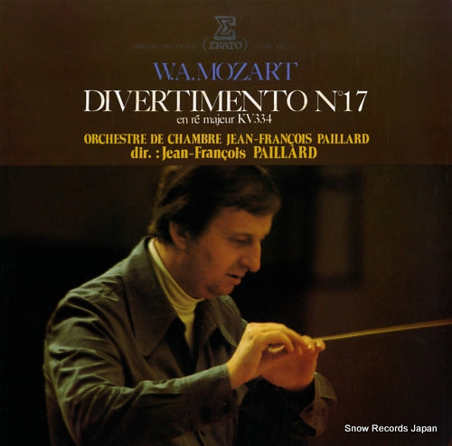 PAILLARD, JEAN-FRANCOIS mozart; divertimento no.17 EX-2307