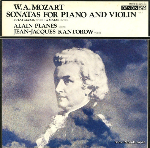 PLANES, ALAIN, JEAN-JACQUES KANTOROW mozart; sonatas for piano and violin 2 OX-7090-ND
