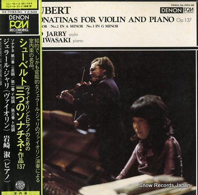 JARRY, GERARD, AND SHUKU IWASAKI schubert; three sonatinas for violin and piano, op. 137 OX-7093-ND