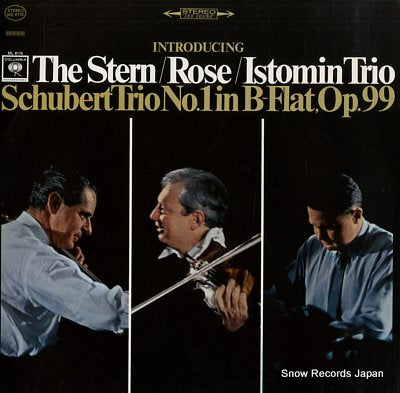 STERN, ISAAC schubert; trio no.1 in b-flat, op.99 MS6716