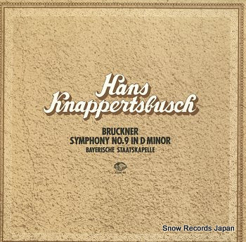 KNAPPERTSBUSCH, HANS bruckner; symphony no.9 in d minor K20C-52