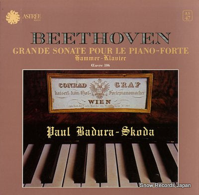 BADURA-SKODA, PAUL beethoven; grande sonate pour le piano forte AS47