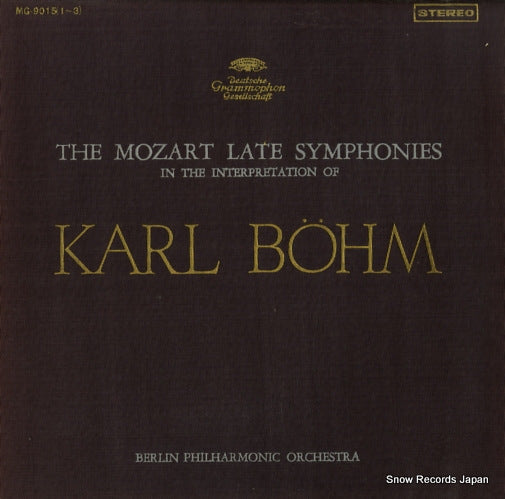 BOHM, KARL mozart; late symphonies MG-9015