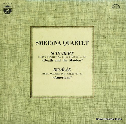 SMETANA QUARTET schubert; string quartet no.14 in d minor d.804 "death and the maiden" HR-1002-S