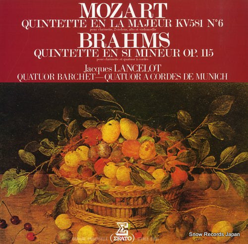 LANCELOT, JACQUES mozart; quintette en la majeur kv581 n.6 E-1021