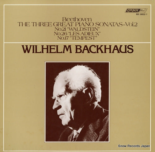 BACKHAUS, WILHELM beethoven; the three great piano sonatas vol.2 MX9002
