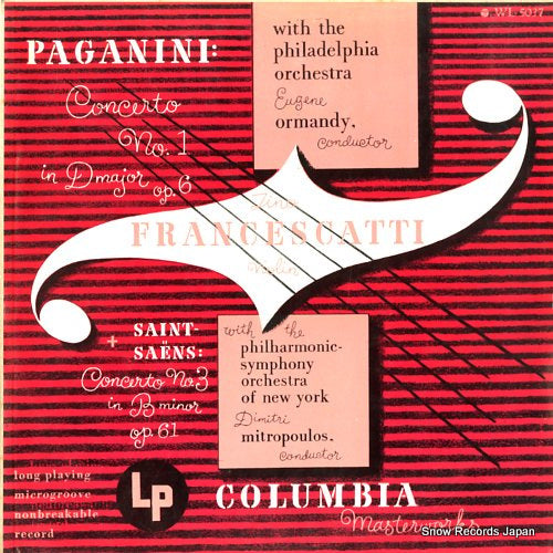 ORMANDY, EUGENE paganini; concerto no.1 in d major WL5037