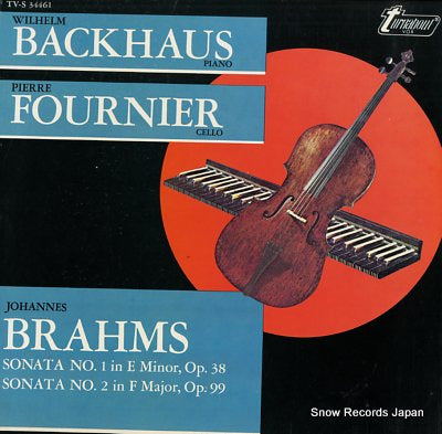 BACKHAUS, WILHELM brahms; sonata no.1 & no.2 TV-S34461