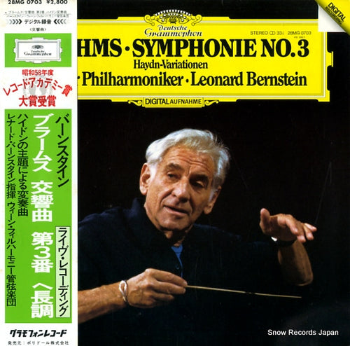 BERNSTEIN, LEONARD brahms; symphony no.3 28MG0703
