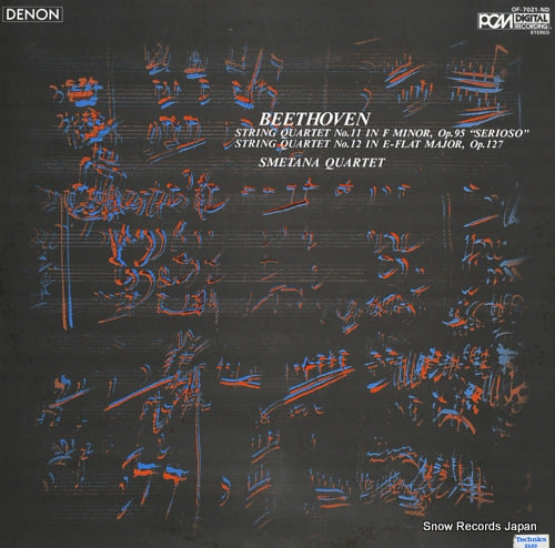 SMETANA QUARTET beethoven; string quartet no.11 "serioso", no.12 OF-7021-ND