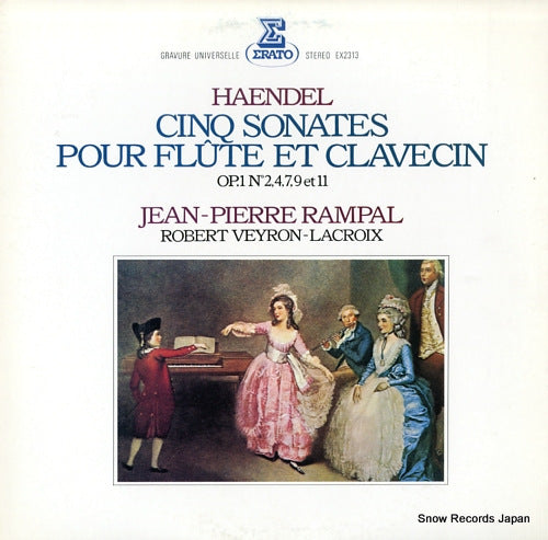 RAMPAL, JEAN-PIERRE haendel; cinq sonates pour flute et clavecin EX-2313