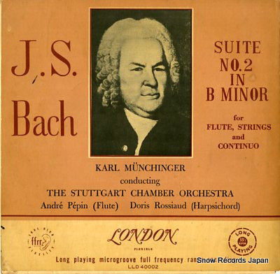MUNCHINGER, KARL bach; suite no.2 in b minor for flute strings and continuo LLD40002