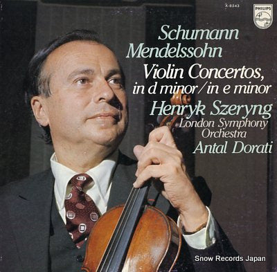 SZERYNG, HENRYK schumann / mendelssohn; violin concertos, in d minor / in e minor X-8543