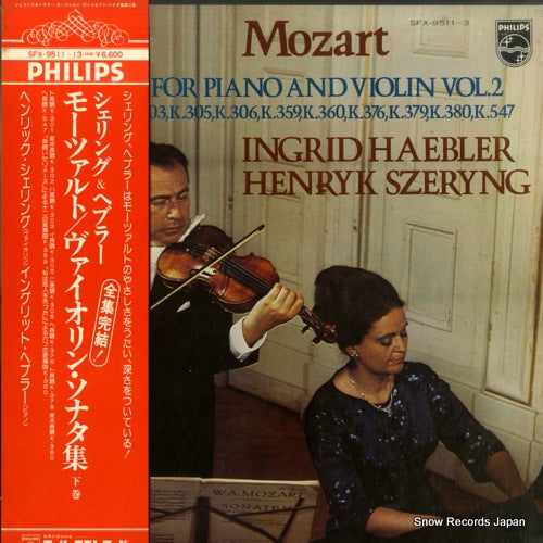 HAEBLER, INGRID, AND HENRYK SZERYNG mozart; sonatas for piano and violin vol.2 SFX-9511