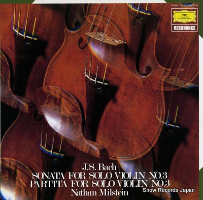 MILSTEIN, NATHAN bach; sonata for solo violin no.3 15MG3026