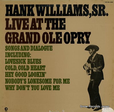 WILLIAMS, HANK live at the grand ole opry MM2098