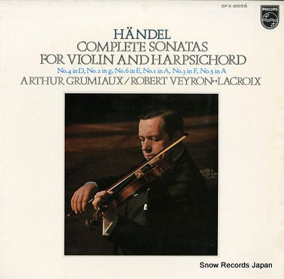 GRUMIAUX, ARTHUR handel; complete sonatas for violin and harpsichord SFX-8558