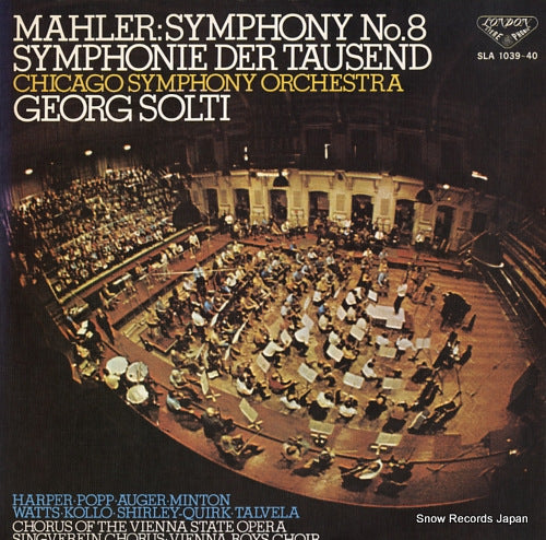 SOLTI, GEORG mahler; symphony no.8 "symphonie der tausend" SLA1039