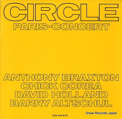 BRAXTON, ANTHONY circle paris-concert ECM1018/19ST