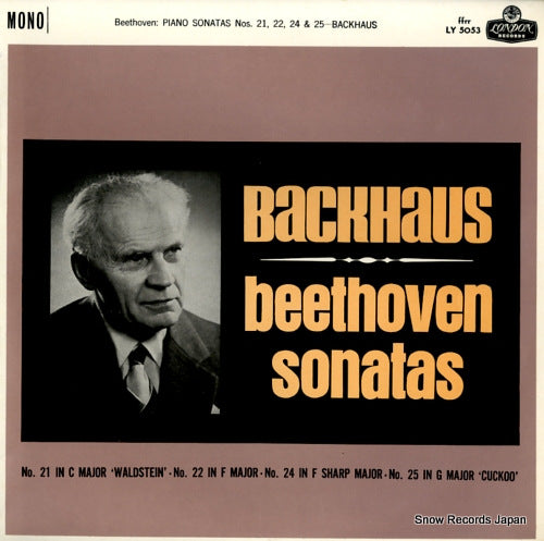 BACKHAUS, WILHELM beethoven; piano sonata no.21 in c major, op.53"waldstein" LY5053