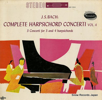 PAILLARD, JEAN-FRANCOIS bach; complete harpsichord concerti volume 4 WST17019