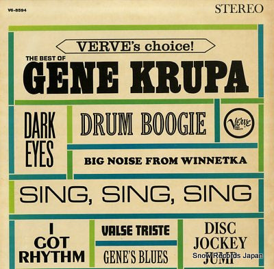 KRUPA, GENE verve's choice! the best of gene krupa V6-8594
