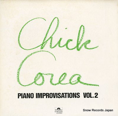 COREA, CHICK piano improvisations vol.2 MP2292