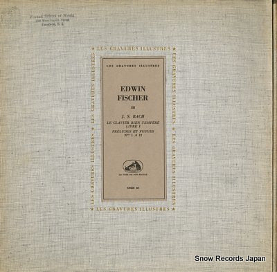 FISCHER, EDWIN bach; le clavier bien tempere livre i COLH46