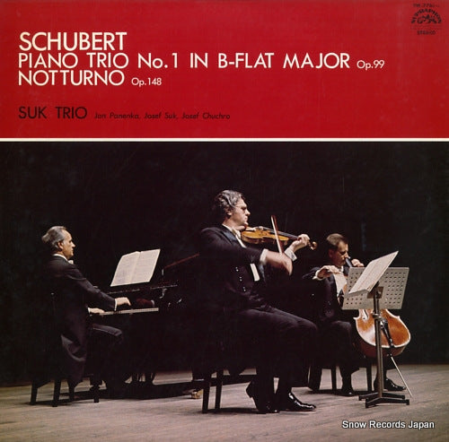 SUK TRIO schubert; piano trio no.1 in b flat major op.99 OW-7767-S