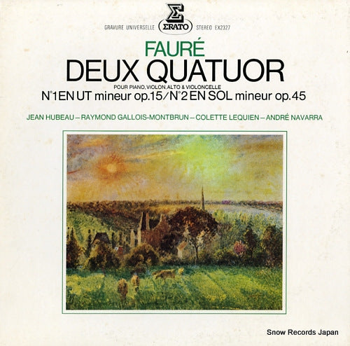 HUBEAU, JEAN faure; deux quatuor, pour piano, violon, alto & violoncelle n2en ut mineur op.15 EX-2327
