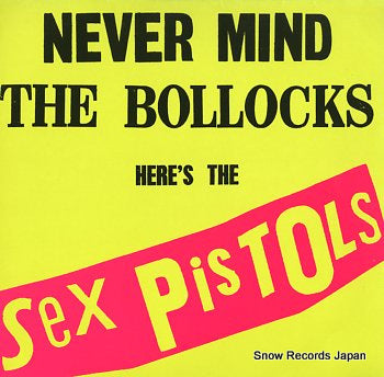 SEX PISTOLS never mind the bollocks VP2086