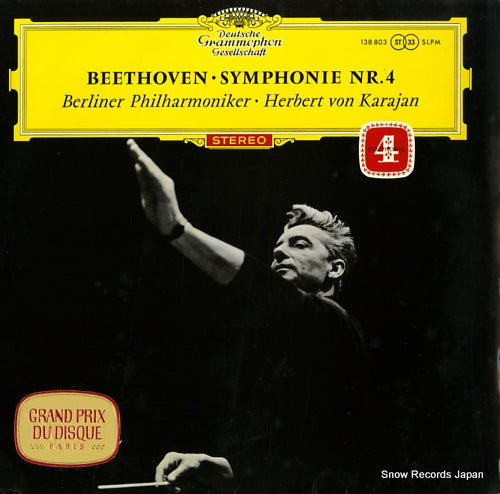 KARAJAN, HERBERT VON beethoven; symphonie nr.4 SLPM-138803