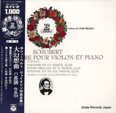 AUCLAIR, MICHELE schubert; l'oeuvre pour violon et piano 1 RE-1040-RE