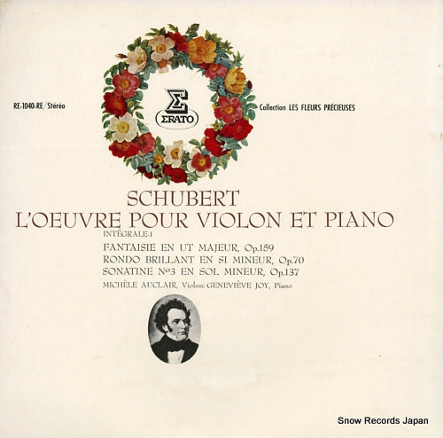 AUCLAIR, MICHELE schubert; l'oeuvre pour violon et piano 1 RE-1040-RE