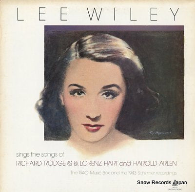 WILEY, LEE lee wiley sings the songs of richard rodgers and lorenz hart and harold arlen AP-10