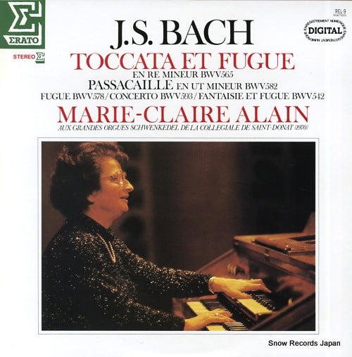 ALAIN, MARIE-CLAIRE bach; toccata et fugue en re mineur bwv565 REL-9