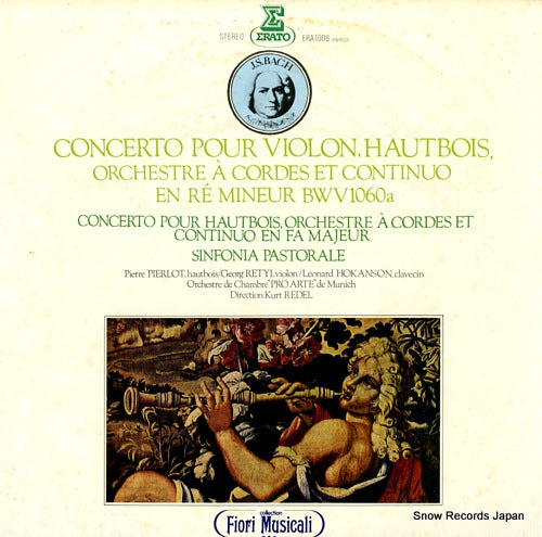 REDEL, KURT bach; concerto pour violon, hautbois, orchestre a cordes et continuo ERA-1006