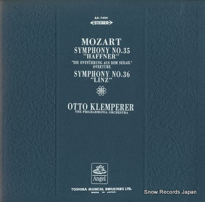 KLEMPERER, OTTO mozart; symphony no.35 haffner & no.36 linz AA-7404