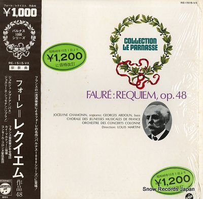 MARTINI, LOUIS faure; requiem, op.48 RE-1515-VX