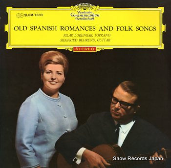 BEHREND, SIEGFRIED old spanish romances and folk songs SLGM-1383