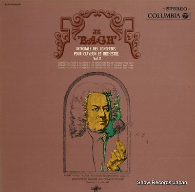PAILLARD, JEAN-FRANCOIS bach; integrale des concertos pour clavecin et orchestre vol.3 OS-5003-R