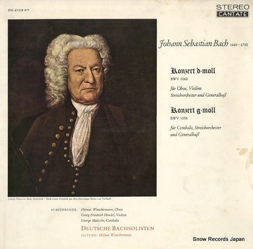 WINSCHERMANN, HELMUT bach; konzert d-moll, bwv1060 OS-2103-KT